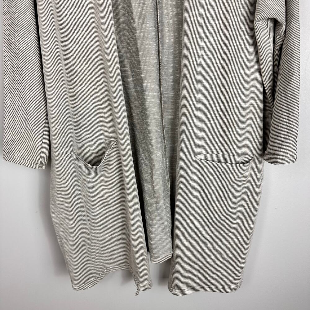 Anthropologie Donni Sandwash Ribbed Gray Duster Cardigan OSFA Loungewear Basic - Picture 9 of 10